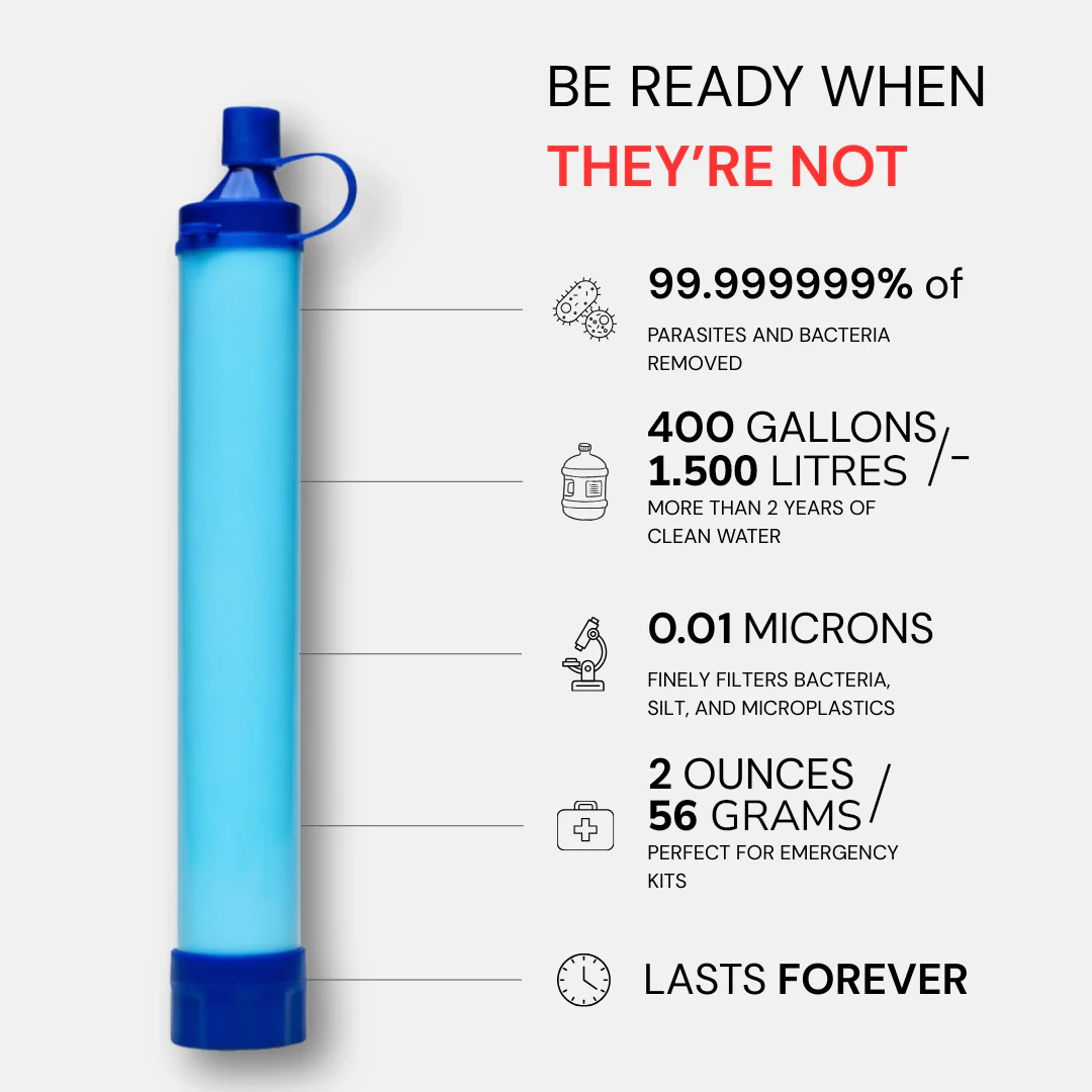 Pure Flow Water Filter Straw